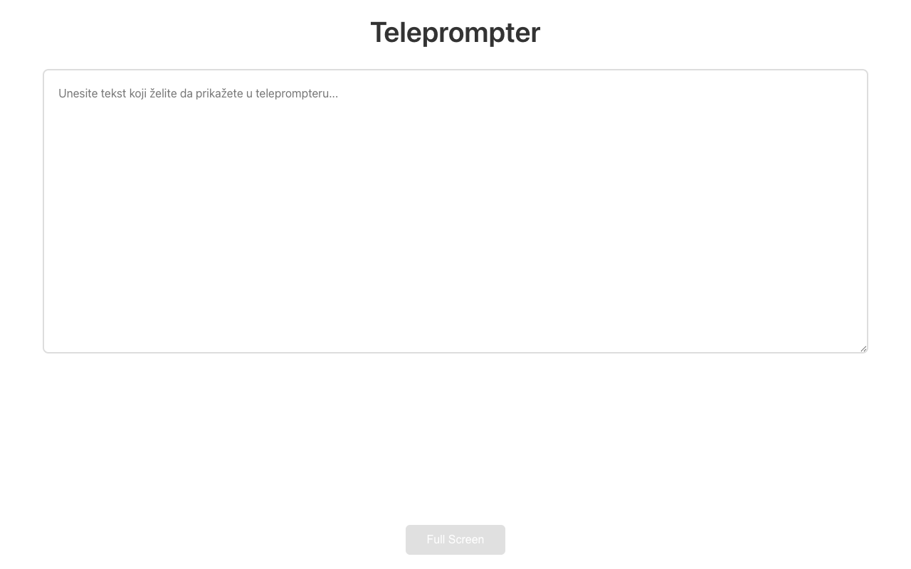 Teleprompter screenshot