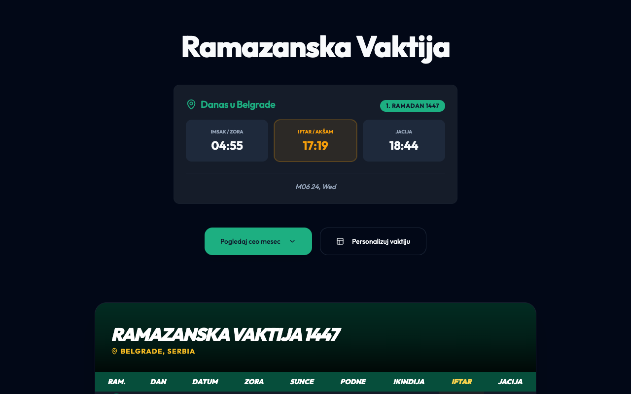 Vaktija screenshot